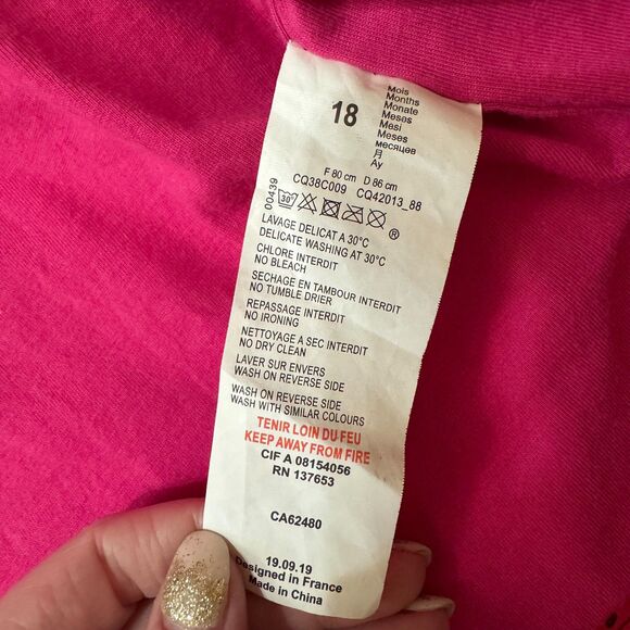 Catimini Girl's Blue Floral Print Rain Zip Up Hooded Jacket Coat 18M - Picture 7 of 10